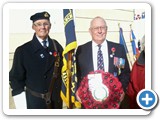 John Mills-Baker & Ken Napier  with our Standard and wreath