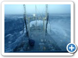 RFA Gold Rover with dawn breaking north of South Georgia 1