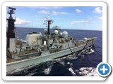 The last scheduled RAS with a Type 42 as we crossed the equator this morning