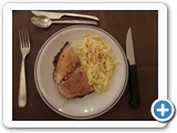 Jambon Braise sauce Madere, Tagliatelles