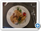 Filet de dinde, crème de champignons et châtaignes 