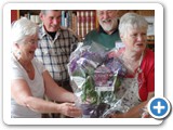 A thank you gift of  flowers for Liz and Dave